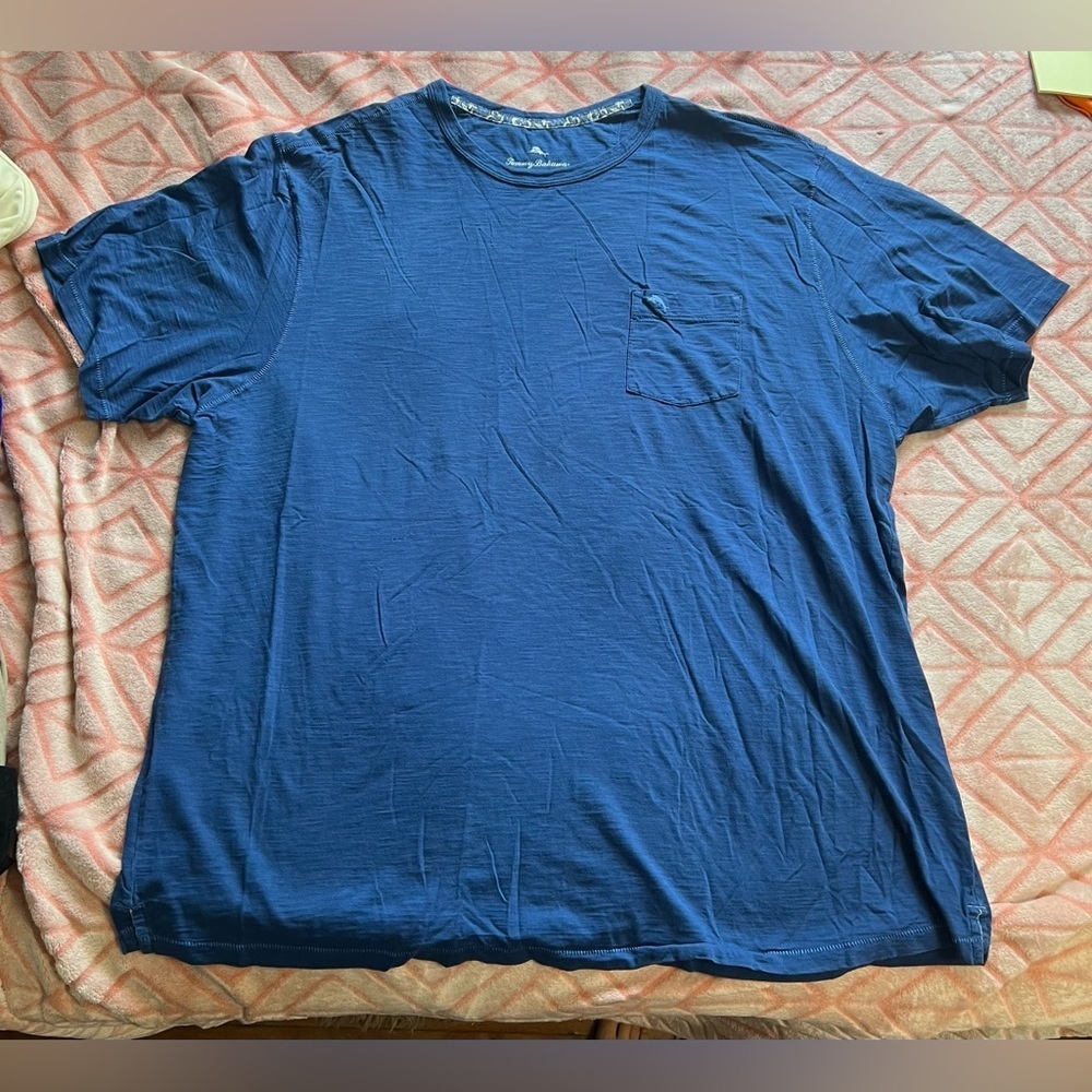#11 Tommy bahama blue shirt